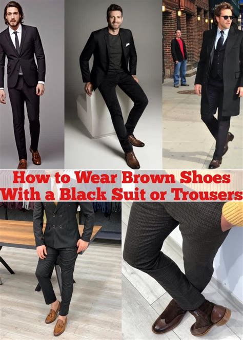 shoes for black trousers|brown shoes black suit formal.